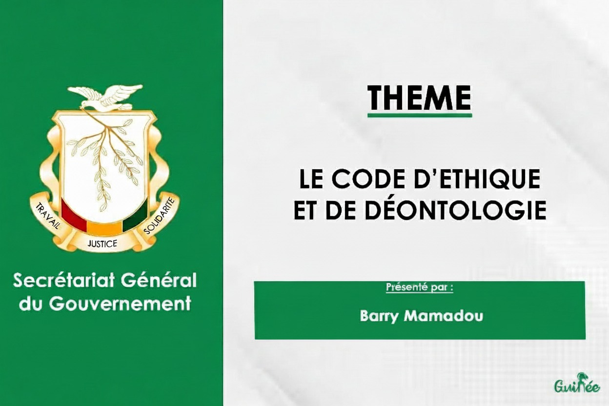 Le Code d’Éthique et de Déontologie